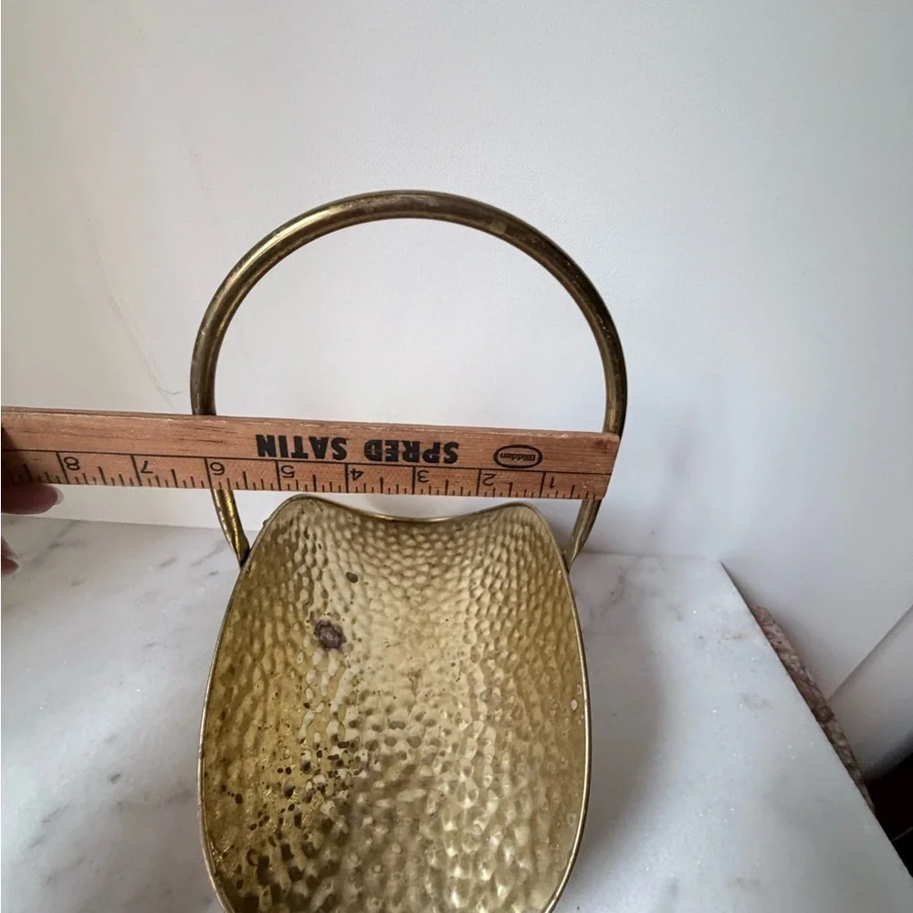 intage hammered brass basket, potentially made in Holland by Nijhof Zevenaar